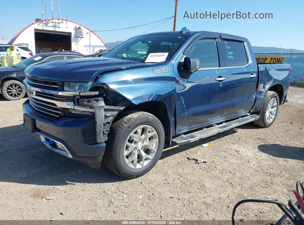 1GCUYHEDXMZ282198 2021 CHEVROLET SILVERADO Blue Front left