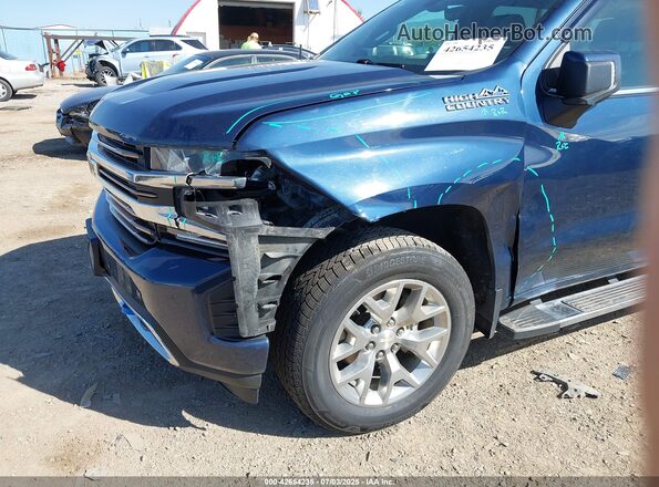 1GCUYHEDXMZ282198 2021 CHEVROLET SILVERADO Blue Front view