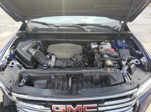 1GKKNLLS3PZ203161 2023 GMC ACADIA Blue Vista del compartimento del motor