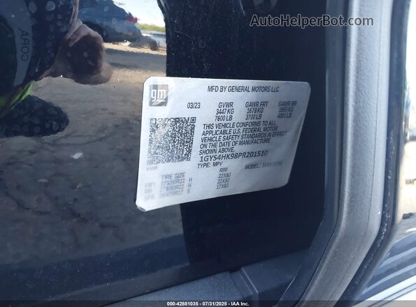 1GYS4HK90PR167367 2023 CADILLAC OTHER Black Вид підкапотного простору