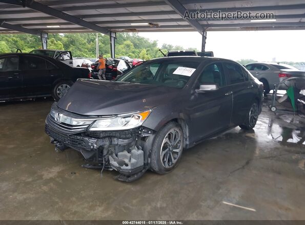 1HGCR2F84HA032145 2017 HONDA ACCORD Gray Առջևի ձախ երեք քառորդ տեսարան