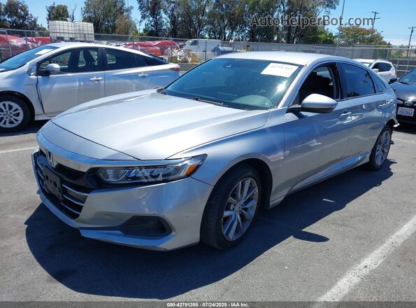 1HGCV1F14MA000170 2021 HONDA ACCORD Silver Vista tres cuartos delantera izquierda