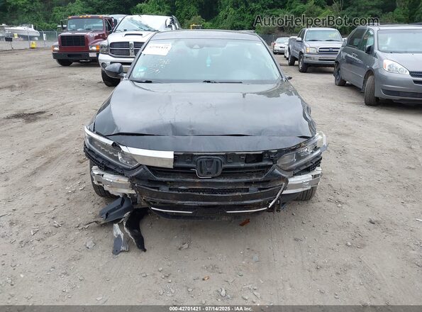 1HGCV1F17MA002365 2021 HONDA ACCORD Black Widok z przodu