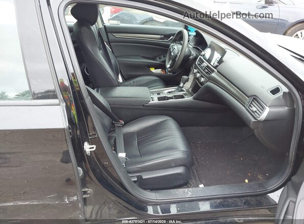 1HGCV1F17MA002365 2021 HONDA ACCORD Black Widok wnętrza z przodu