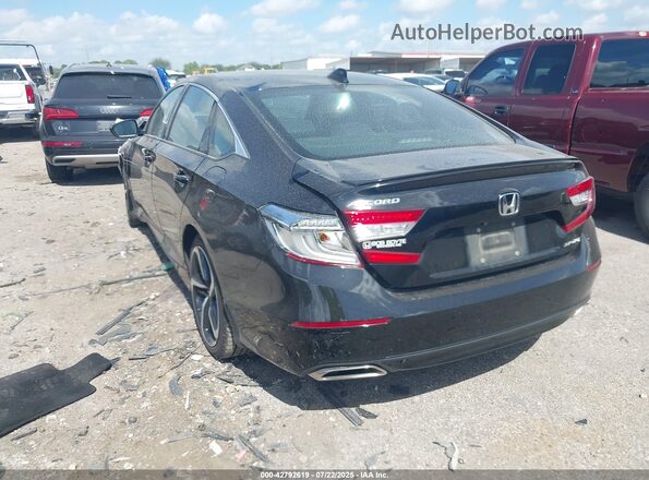 1HGCV1F31MA004680 2021 HONDA ACCORD Black Задня ліва чверть