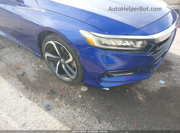 1HGCV1F33KA078468 2019 HONDA ACCORD Blue Widok z przodu