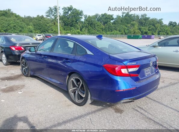 1HGCV1F33KA078468 2019 HONDA ACCORD Blue Tył lewy