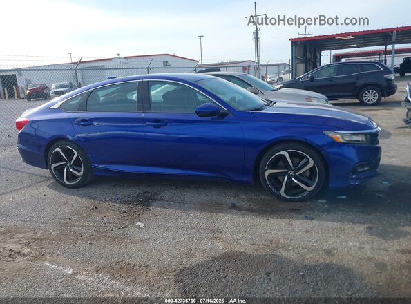 1HGCV1F33KA078468 2019 HONDA ACCORD Blue Widok wnętrza z tyłu