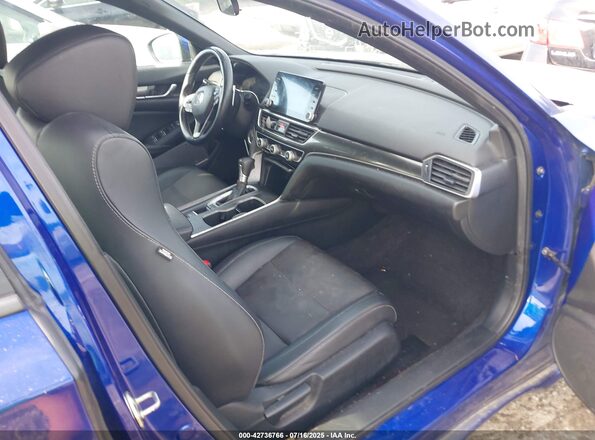 1HGCV1F33KA078468 2019 HONDA ACCORD Blue Widok wnętrza z przodu