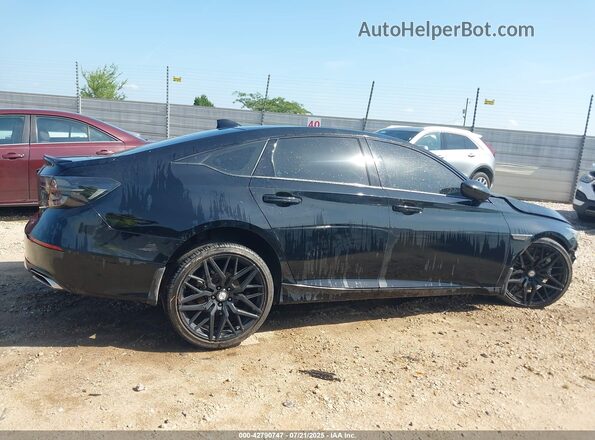 1HGCV1F35MA020378 2021 HONDA ACCORD Black უკანა სალონის ხედი