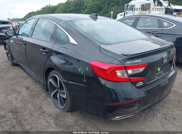1HGCV1F38MA070708 2021 HONDA ACCORD Черный Задняя левая четверть