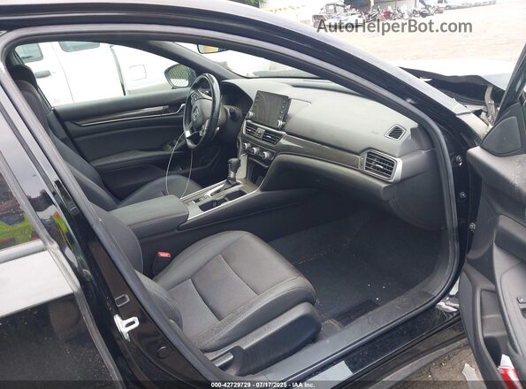 1HGCV1F38MA070708 2021 HONDA ACCORD Черный Вид салона спереди