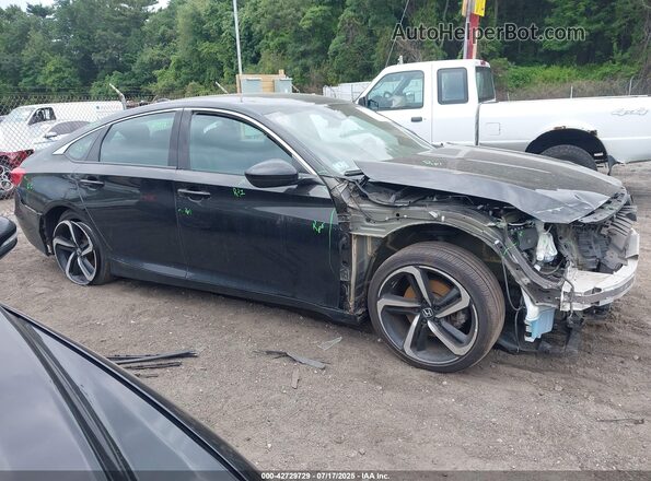 1HGCV1F38MA070708 2021 HONDA ACCORD Черный Панорамный вид салона 360°