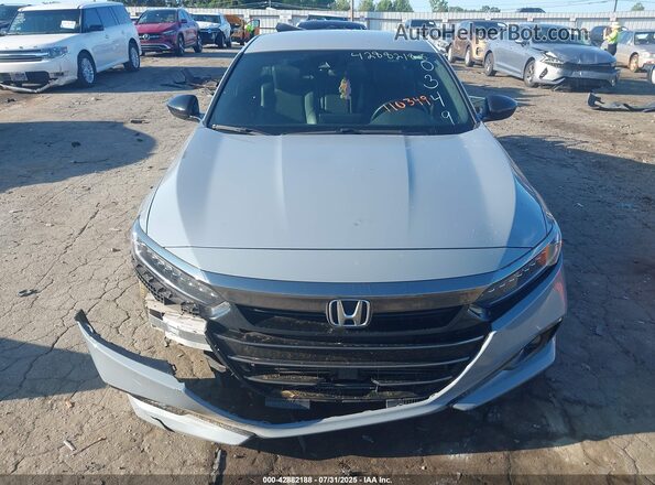 1HGCV1F3XMA110349 2021 HONDA ACCORD Синий Вид щитка приборов