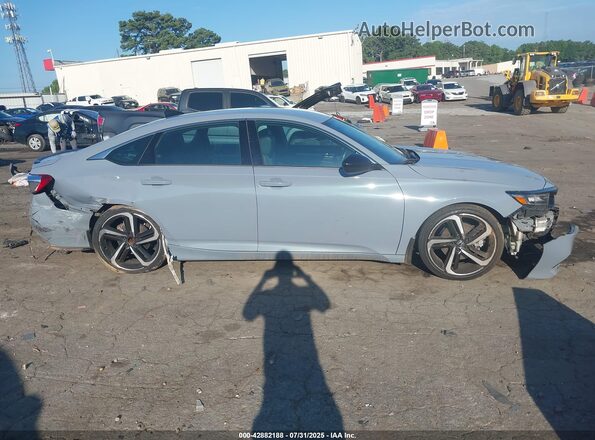 1HGCV1F3XMA110349 2021 HONDA ACCORD Синий Вид задней части салона