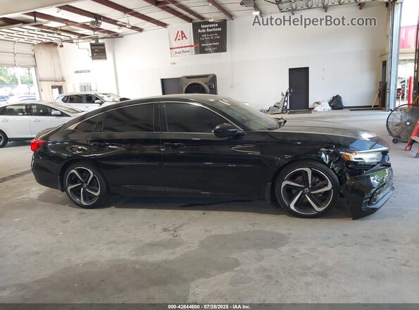 1HGCV1F41MA115027 2021 HONDA ACCORD Black უკანა სალონის ხედი