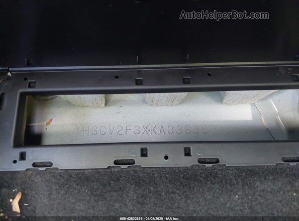 1HGCV2F3XKA036367 2019 HONDA ACCORD White 
