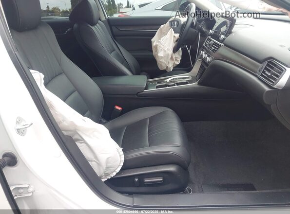 1HGCV3F58MA007475 2021 HONDA ACCORD Белый Вид салона спереди