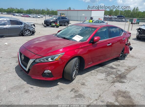 1N4AL4FV3KC107444 2019 NISSAN ALTIMA Red წინა მარცხენა ხედი სამი მეოთხედიდან