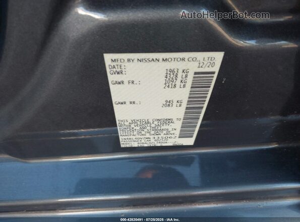 1N4BL4DV2MN335062 2021 NISSAN ALTIMA Gray Widok komory silnika