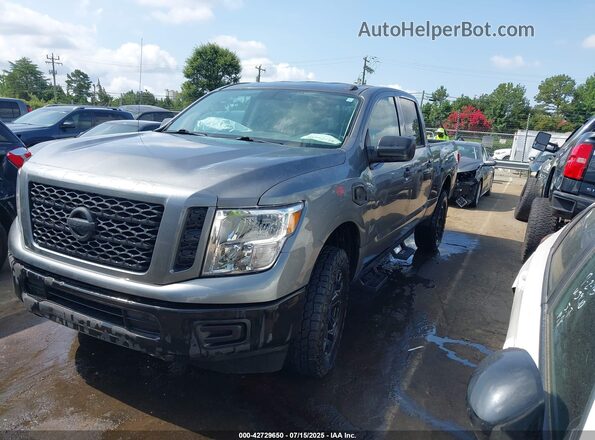 1N6BA1F39KN513876 2019 NISSAN TITAN XD Gray Առջևի ձախ երեք քառորդ տեսարան