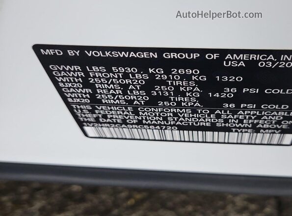 1V2HR2CA9RC564720 2024 VOLKSWAGEN ATLAS  
