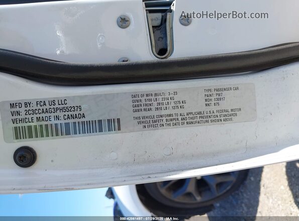2C3CCAAG3PH552379 2023 CHRYSLER 300 White 