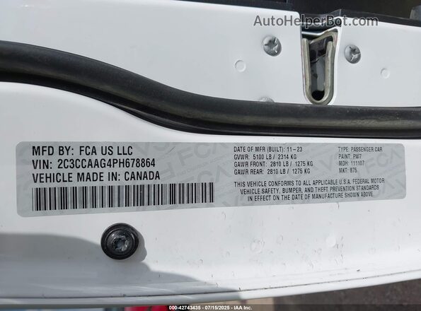 2C3CCAAG4PH678864 2023 CHRYSLER 300 White 