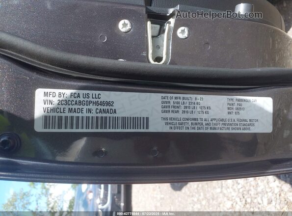 2C3CCABG0PH646962 2023 CHRYSLER 300 Gray 