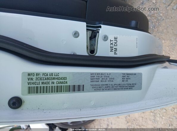 2C3CCABG5MH634303 2021 CHRYSLER 300 White 