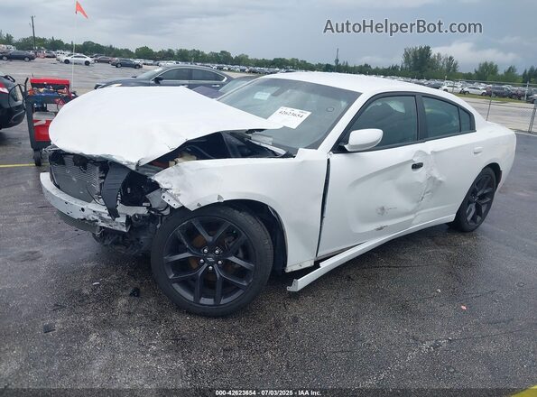 2C3CDXBG1MH628160 2021 DODGE CHARGER Белый Передняя левая четверть