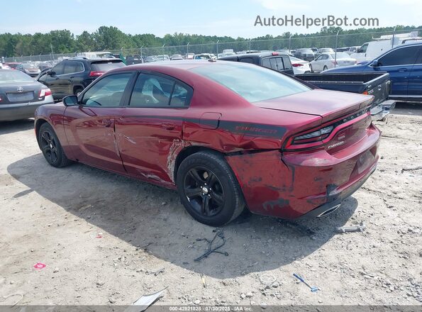 2C3CDXBG4MH548268 2021 DODGE CHARGER Maroon Trasero izquierdo