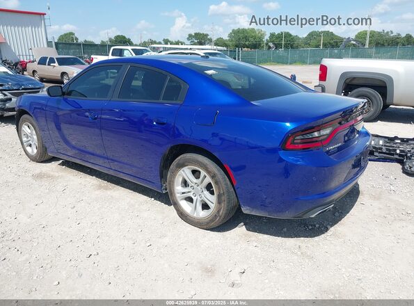 2C3CDXBG6MH656858 2021 DODGE CHARGER Blue Հետևի ձախ