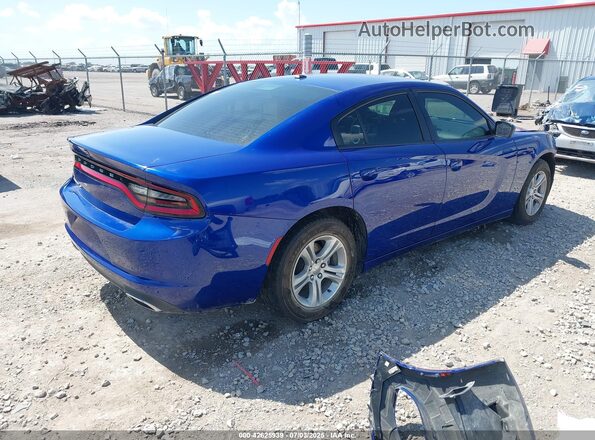 2C3CDXBG6MH656858 2021 DODGE CHARGER Blue Հետևի աջ
