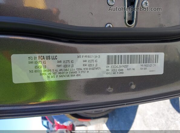 2C3CDXGJ5KH742597 2019 DODGE CHARGER Black Engine compartment view