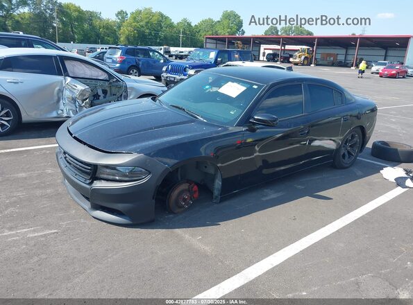 2C3CDXHG2GH159415 2016 DODGE CHARGER Black Առջևի ձախ երեք քառորդ տեսարան