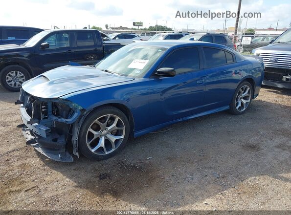 2C3CDXHG4MH574568 2021 DODGE CHARGER Blue წინა მარცხენა ხედი სამი მეოთხედიდან