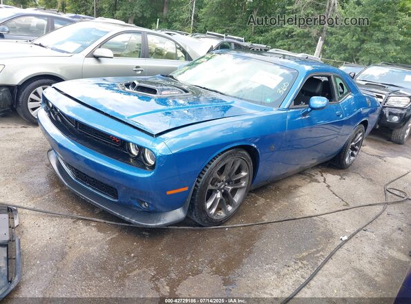 2C3CDZFJ1MH634784 2021 DODGE CHALLENGER Blue Front left