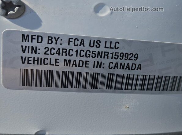 2C4RC1CG5NR159929 2022 CHRYSLER VOYAGER  Задняя правая четверть