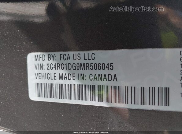 2C4RC1DG9MR506045 2021 CHRYSLER VOYAGER Gray Engine compartment view