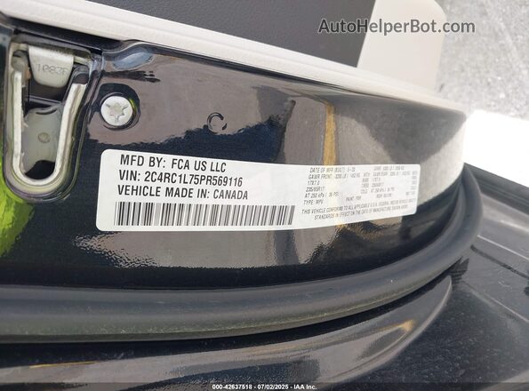 2C4RC1L75PR569116 2023 CHRYSLER PACIFICA Black Вид підкапотного простору