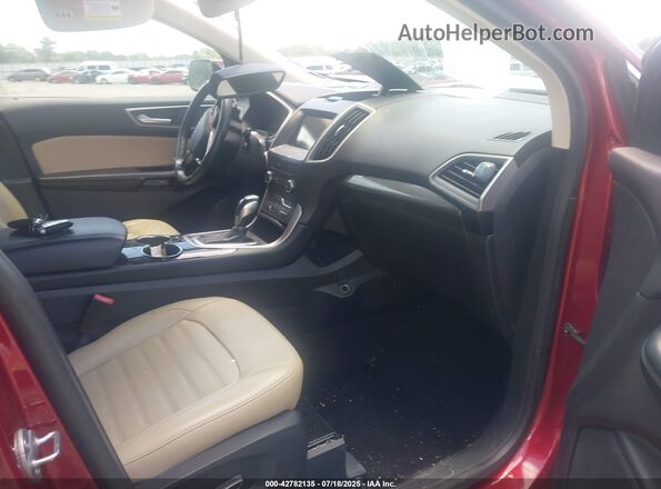 2FMPK3J94HBC14549 2017 FORD EDGE Red წინა სალონის ხედი