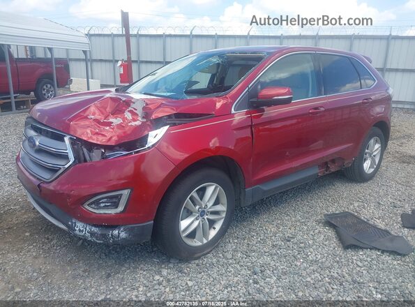 2FMPK3J94HBC14549 2017 FORD EDGE Red წინა მარცხენა ხედი სამი მეოთხედიდან