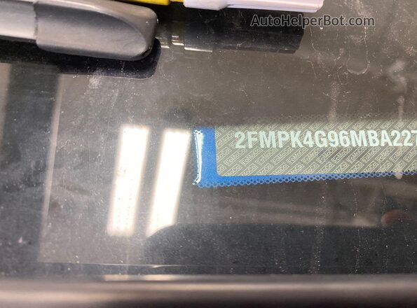2FMPK4G96MBA22752 2021 FORD EDGE  Widok naklejki z numerem VIN