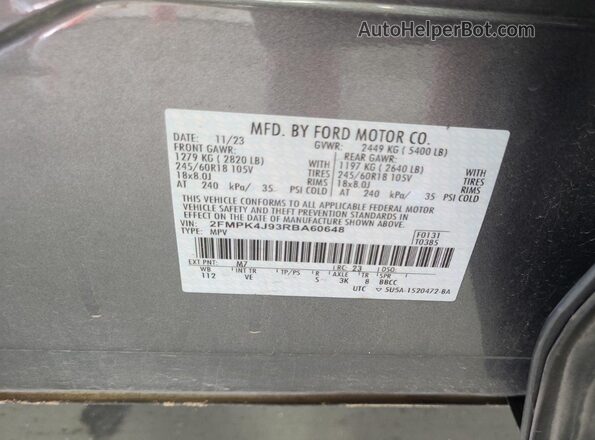2FMPK4J93RBA60648 2024 FORD EDGE  Սալոնի հետևի տեսք
