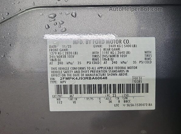 2FMPK4J93RBA60648 2024 FORD EDGE  
