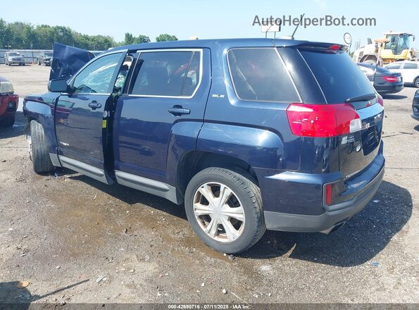 2GKALMEK4H6333242 2017 GMC TERRAIN Blue Trasero izquierdo