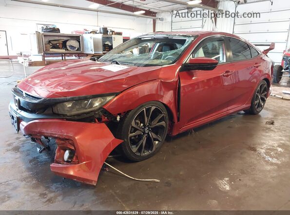 2HGFC1F32MH700405 2021 HONDA CIVIC Red Առջևի ձախ երեք քառորդ տեսարան
