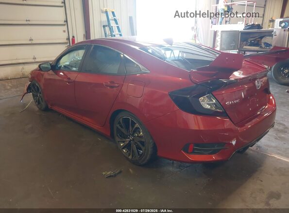 2HGFC1F32MH700405 2021 HONDA CIVIC Red Հետևի ձախ