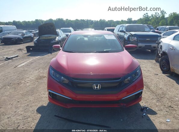 2HGFC2F67MH529313 2021 HONDA CIVIC Red Widok zestawu wskaźników